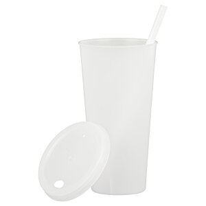Additional Image 2 - a white cup with a straw