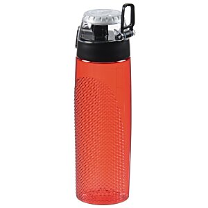 Additional Image 3 - a red water bottle with a black lid