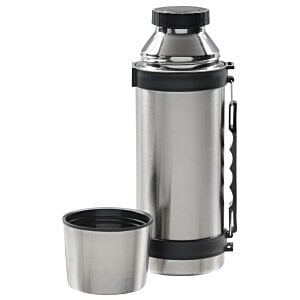Additional Image 3 - a silver and black thermos