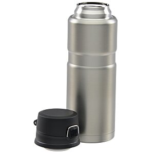 Additional Image 3 - a silver thermos with a black cap