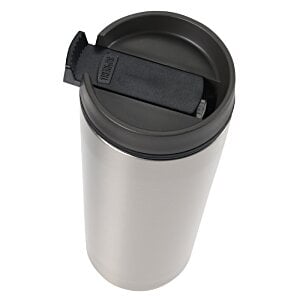 Additional Image 4 - a silver and black coffee mug