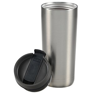 Additional Image 3 - a silver and black tumbler