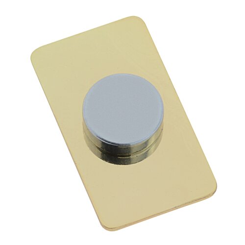 Additional Image 1 - a silver button on a white background