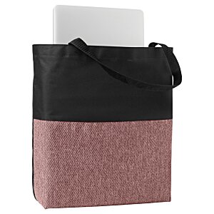 Additional Image 1 - a black and pink bag with a white piece of paper