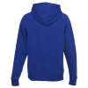 a blue hoodie with a white background