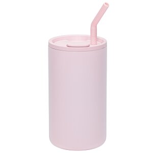 Additional Image 1 - a pink cup with a straw