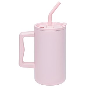 Additional Image 3 - a pink cup with a straw
