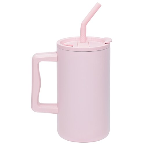 Additional Image 3 - a pink cup with a straw