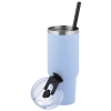 Additional Image 1 - a blue tumbler with a black straw
