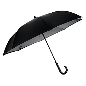 Additional Image 4 - a black umbrella with a curved handle