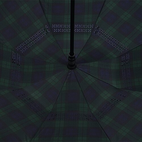 Additional Image 3 - a black pole on a green and white plaid surface