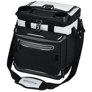 Additional Image 1 - a black and white cooler bag