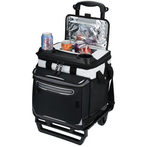Additional Image 2 - a black rolling cart with a white background