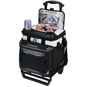 Additional Image 2 - a black rolling cart with a white background