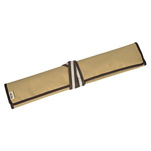 Additional Image 1 - a brown rectangular object with metal clasps