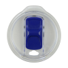 a blue and white pacifier