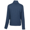 a blue turtleneck sweater