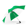 a green and white umbrella