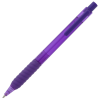 a purple pen on a white background