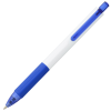 a blue and white pen