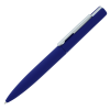 a blue pen with a white cap