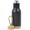 a black bottle with a rubber cap