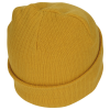 a yellow beanie with a band