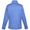 a blue long sleeved shirt