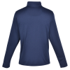 a blue long sleeved shirt