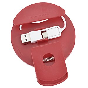 Additional Image 1 - a red round object with a white cord