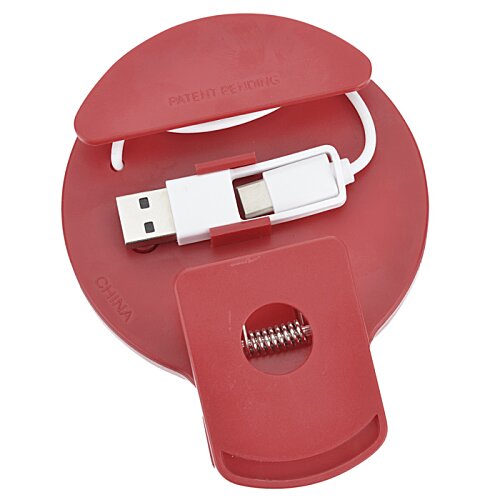 Additional Image 1 - a red round object with a white cord