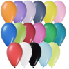 a group of balloons in different colors