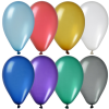 a group of balloons in different colors