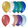 a group of balloons in different colors