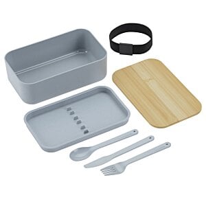 Additional Image 3 - a grey rectangular container with a black band and spoon