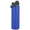 Additional Image 1 - a blue water bottle with a black lid