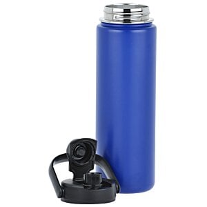 Additional Image 4 - a blue water bottle with a black cap