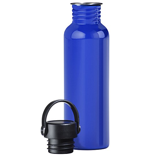 Additional Image 2 - a blue water bottle and a black cap