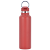 a red water bottle with a ring