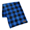 a blue and black plaid