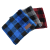 a group of plaid blankets