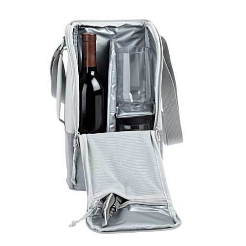 Additional Image 3 - a white robe with a black and white object in it