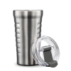 a stainless steel tumbler and a water bottle