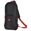 a black and red backpack