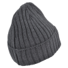 a grey knit hat on a white background