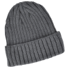 a grey knit hat on a white background