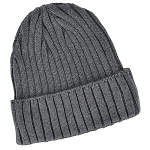 Additional Image 2 - a grey knit hat on a white background