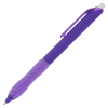 a purple pen on a white background