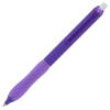 a purple pen on a white background