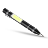 a black pen with a yellow light